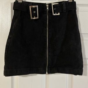 black mini top shop Djean skirt